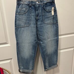 NWT Pilcro Small/Petite Relaxed Jeans with Rolled Hem